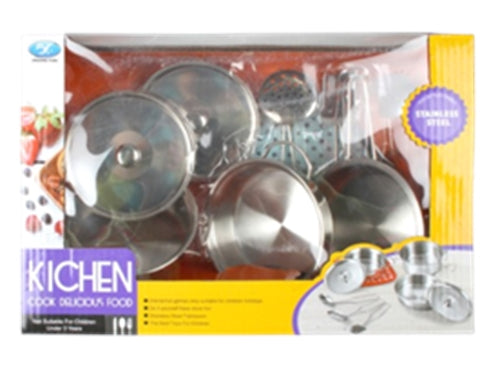 SET CUCINA METAL PENTOLE ACC 9 PEZZI