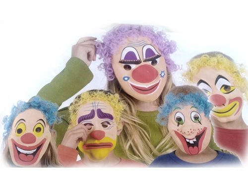MASCHERA CLOWN CON CAPELLI