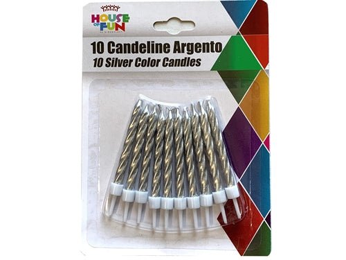 BLISTER 10 CANDELINE ARGENTO
