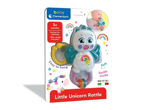 BABY CLM RATTLES TEETHING UNICORN