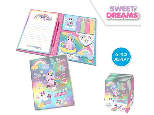 DIARIO CON POSTIT A5 E ACCESSORI SWEET