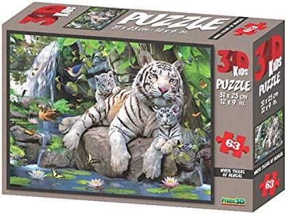 PUZZLE TIGRE BIANCA DISCOV 3D 63 PEZZI