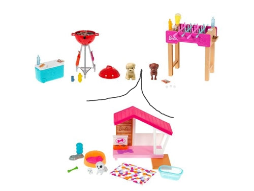 BARBIE MINI PLAYSET W/PET