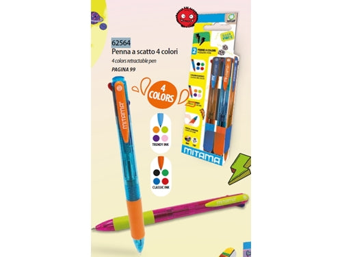 PENNA SCATTO 4 COLORI TRENDY MITAMA BL 2 PZ