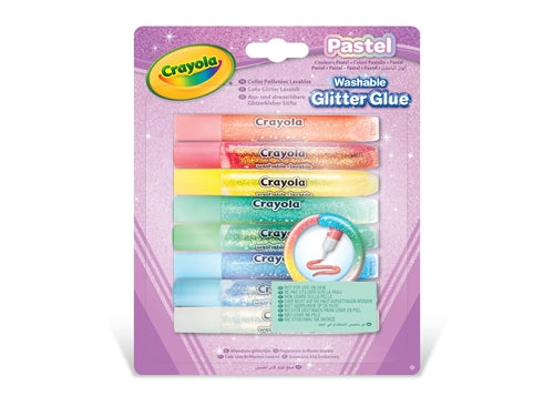 8 COLLE GLITTER LAVABILI COLORI PASTELLO