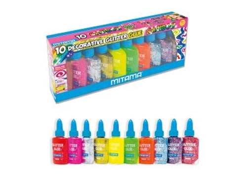 GLITTER GLUE MITAMA 3D RAIMBOW 37 ML SCAT 10 PZ
