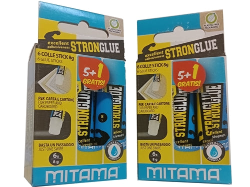 COLLA STICK 8GR MITAMA STRONG GLUE PACK 5+1 PZ