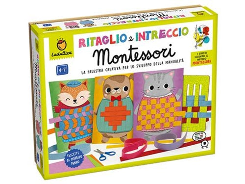 GIOCHI MONTESSORI RITAGLIO E INTRECCIO