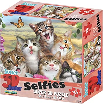 PUZZLE GATTI SELFIE 3D 63 PEZZI