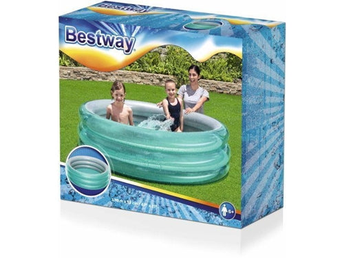 PISCINA GRANDE METALLICA A 3 ANELLI CM. 170X53