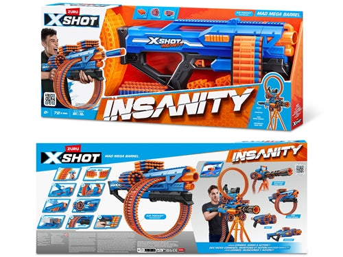 XSHOT INSANITY MAD MEGA BARREL FUCILE