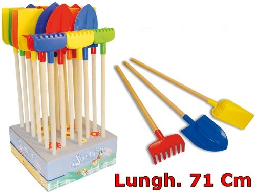 RASTRELLO E PALETTE CON MANICO IN LEGNO