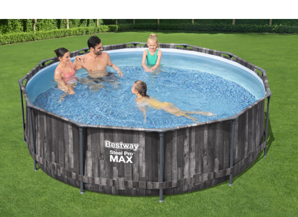 BESTWAY STEEL PRO MAX PISCINA ROTONDA LEGNO 366X100CM