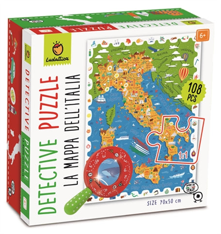 DETECTIVE PUZZLE 108 PZ MAPPA ITALIA