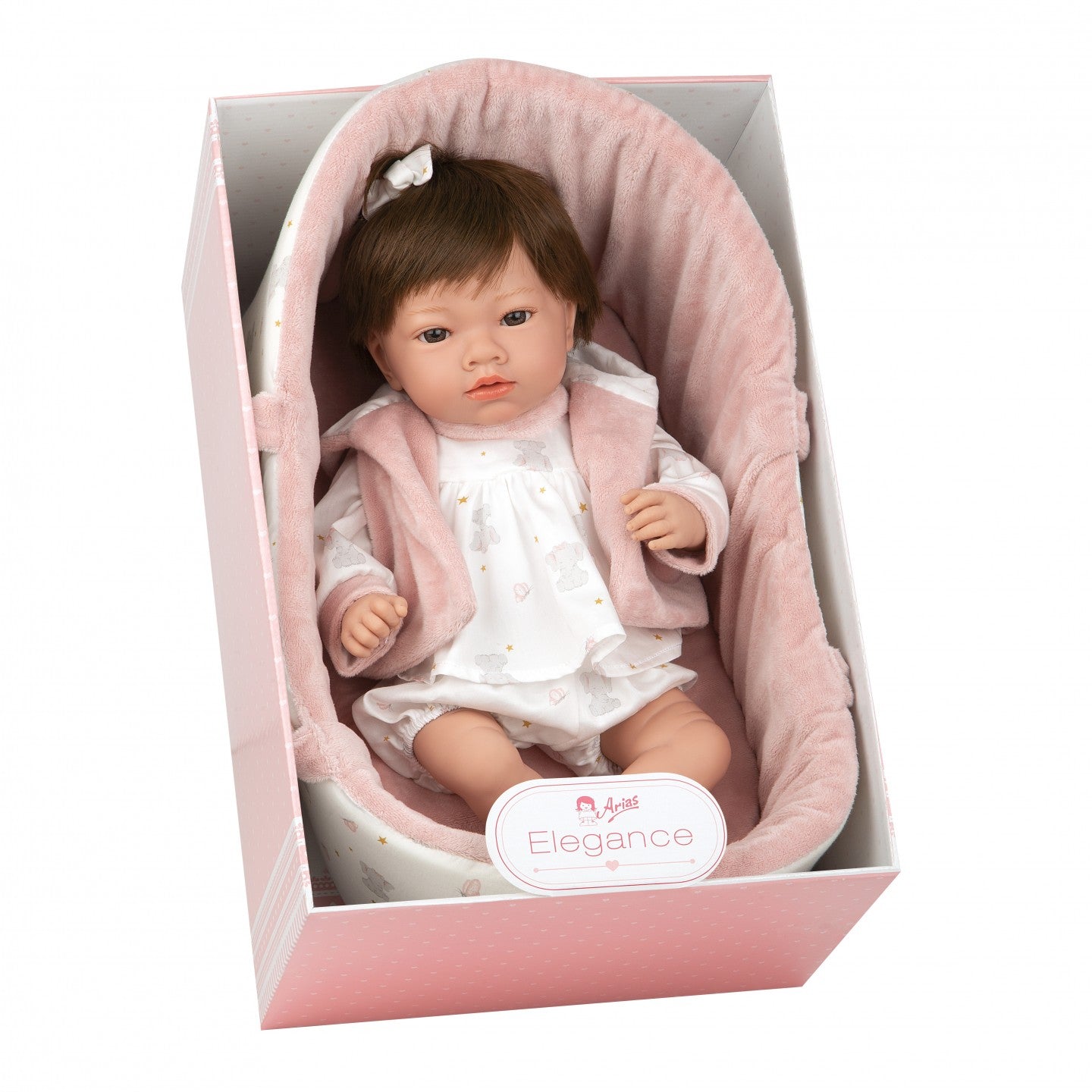 ARIAS - BEBE ANNA CM.40 IN CULLA ROSA