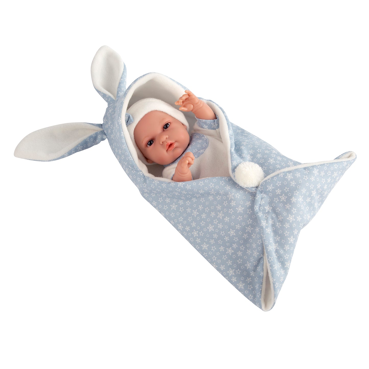 ARIAS BEBE 33 CM COPERTA ORECCHIE AZZURRO