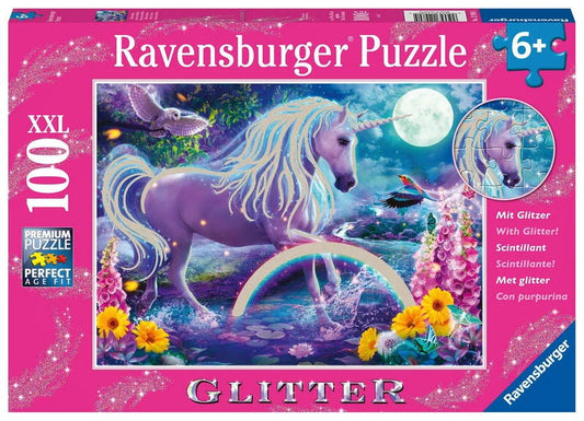 PUZZLE 100 XXL GLITTER UNICORN