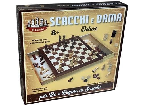 SCACCHI E DAMA LEGNO DLX 30X30 CASSET